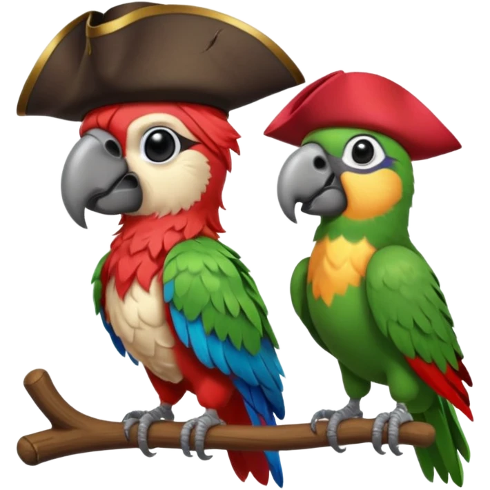 pirate and parrot emoji