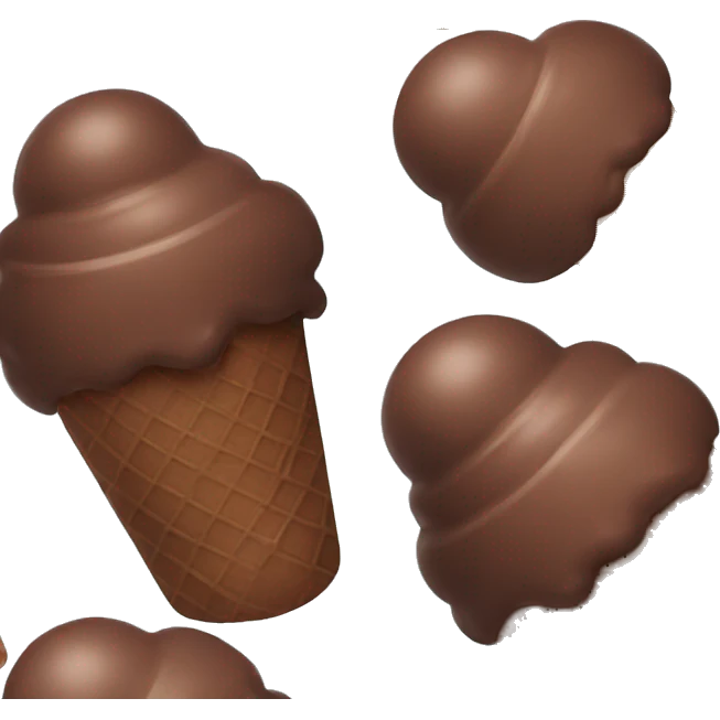 chocolate ice cream emoji