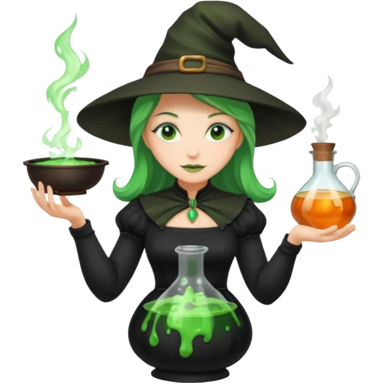 green witch cooking potion emoji