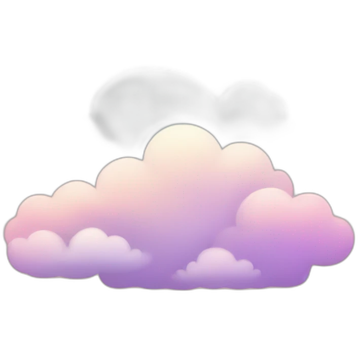 Pastel gradient hue clouds emoji
