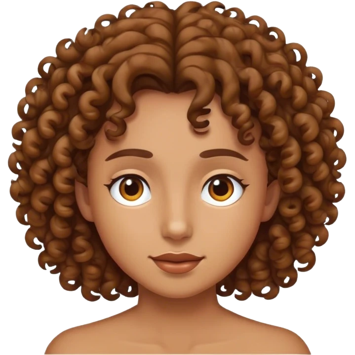 Curly hair brown  emoji
