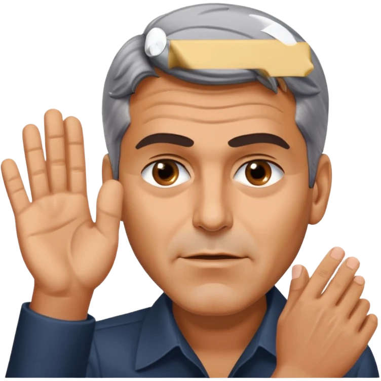 George clooney hand slapping face emoji