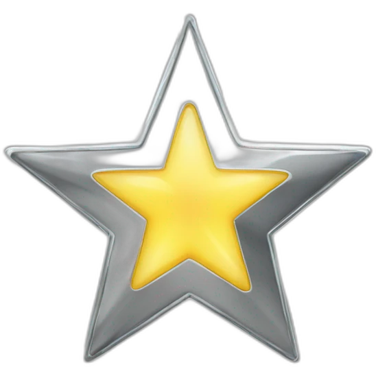 Chrome sparkle star emoji
