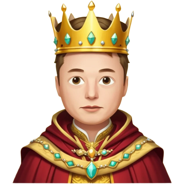 Elon musk as king emoji