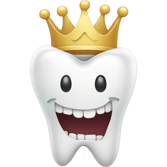 Tooth with a crown emoji