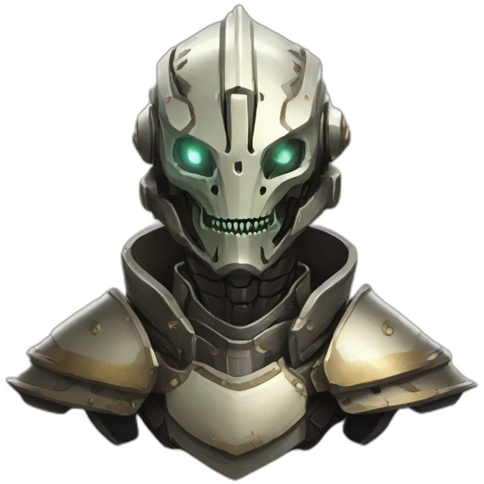 robot  warforged portrait dragon skull pauldrons emoji