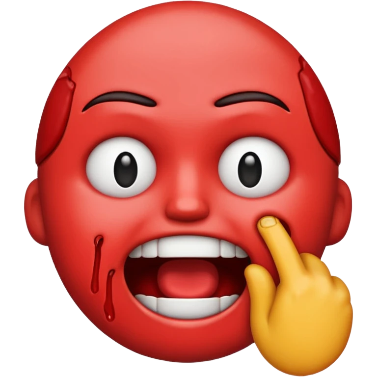 Emoji face choking itself  emoji