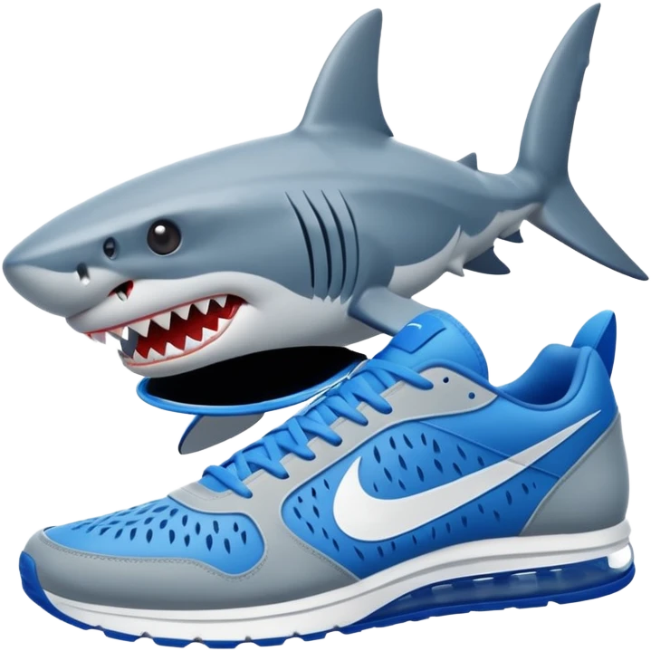 Shark With Blue Nikes emoji