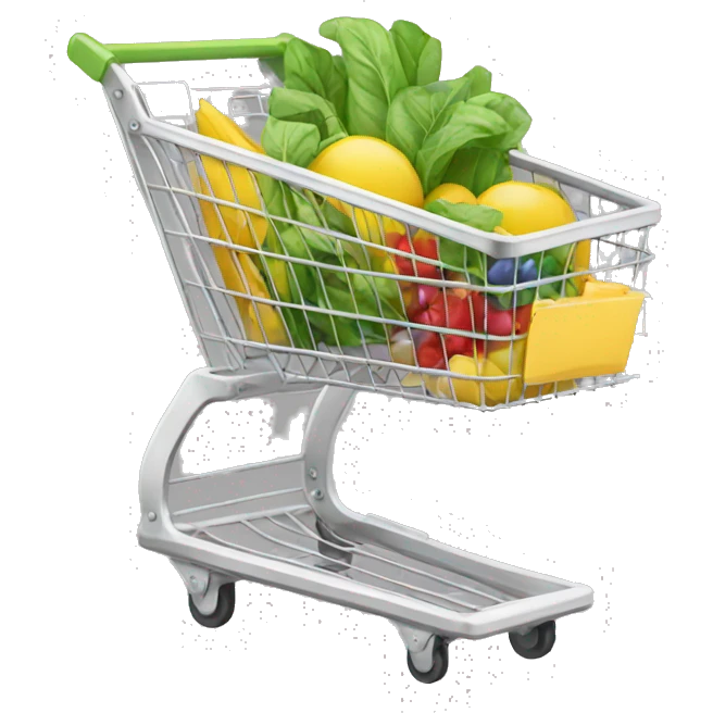 full shopping cart  emoji