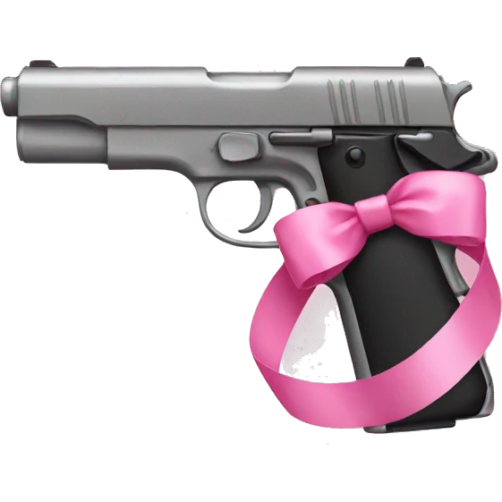 gun with a pink bow emoji