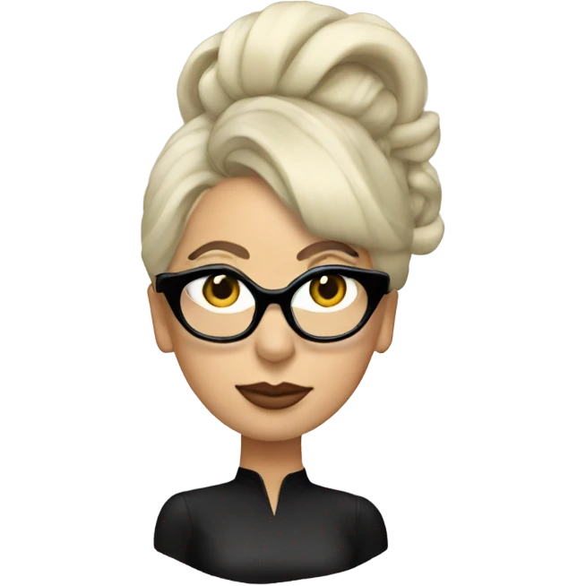 Lady gaga glasses updo emoji