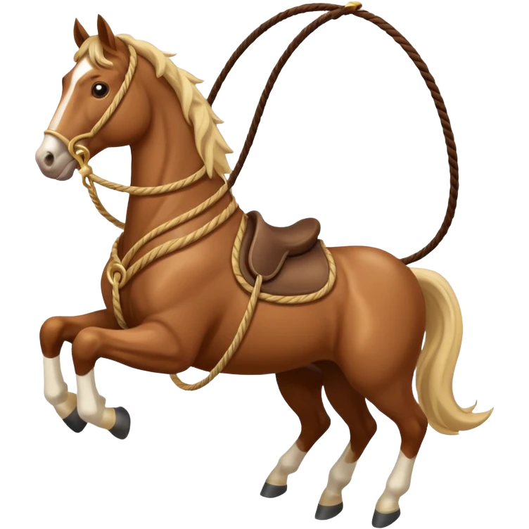 Un caballo con un lazo  emoji