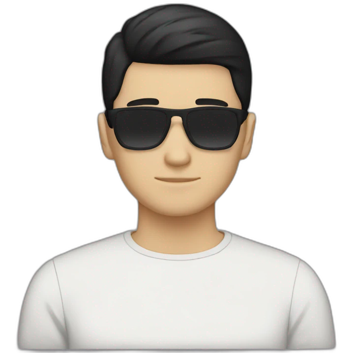 faceless 25yo white male with short black hair emoji