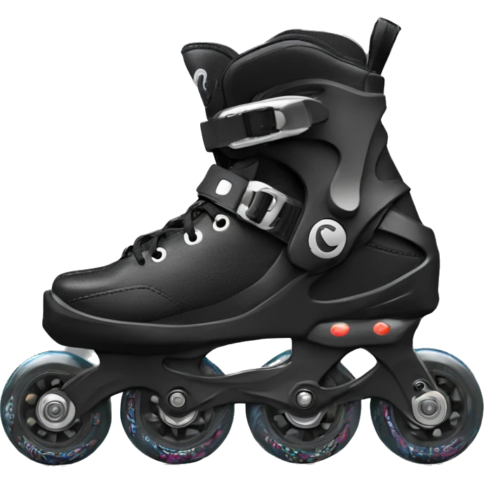 a black rollerblade inline skate, the model called "TWISTER XT" emoji