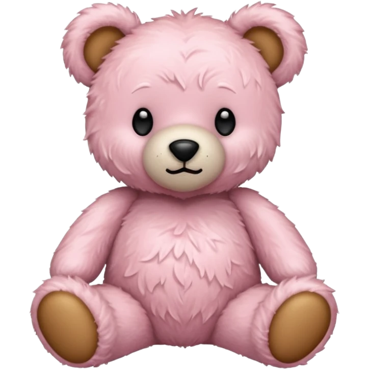 Hurt light pink teddy bear emoji