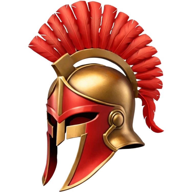 spartan helmet with red plume emoji
