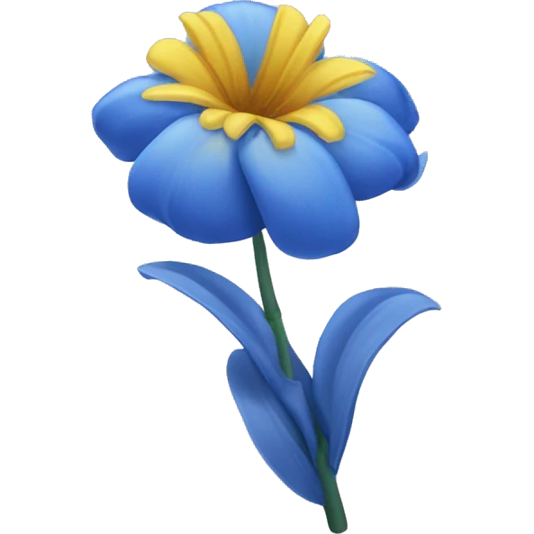 Flor azul emoji
