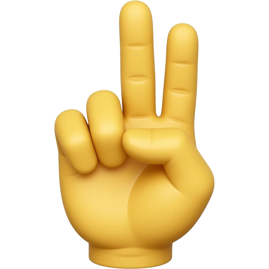 Three Fingers up empji yellow emoji
