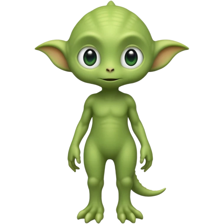 full body cute roughly humanoid peacefull alien furry with 2 legs and eye stalks stands upright and looks intelligent ...wears clothing. not green..looks happy and cudly... doesnt have eyes on face, there is a stalk coming from top of head with a single large eye emoji