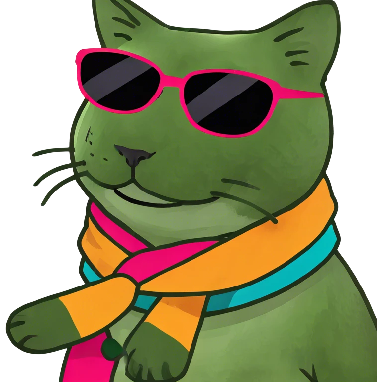 Cat with sunglasses emoji