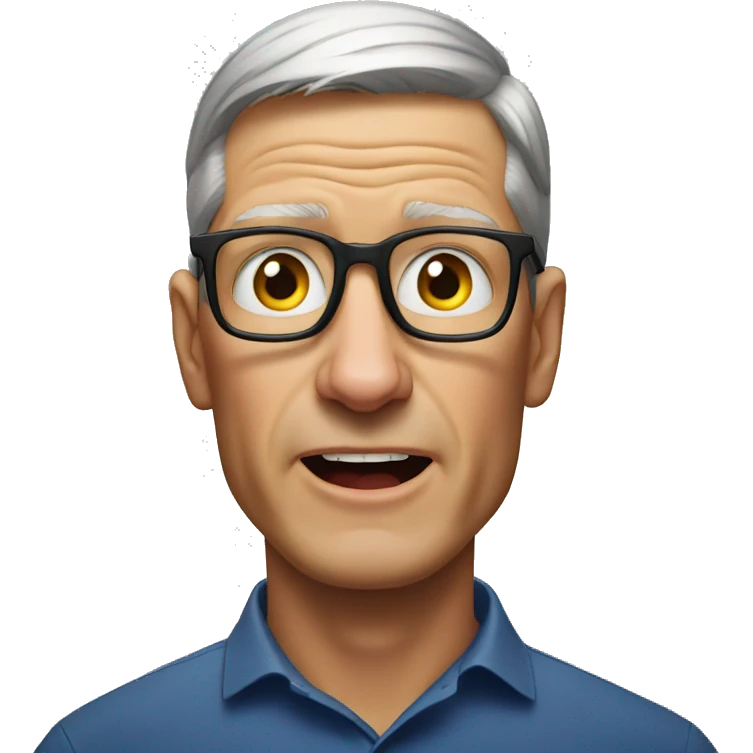tim cook is terrified emoji