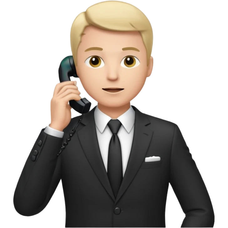 businessman talking on the phone, full body emoji