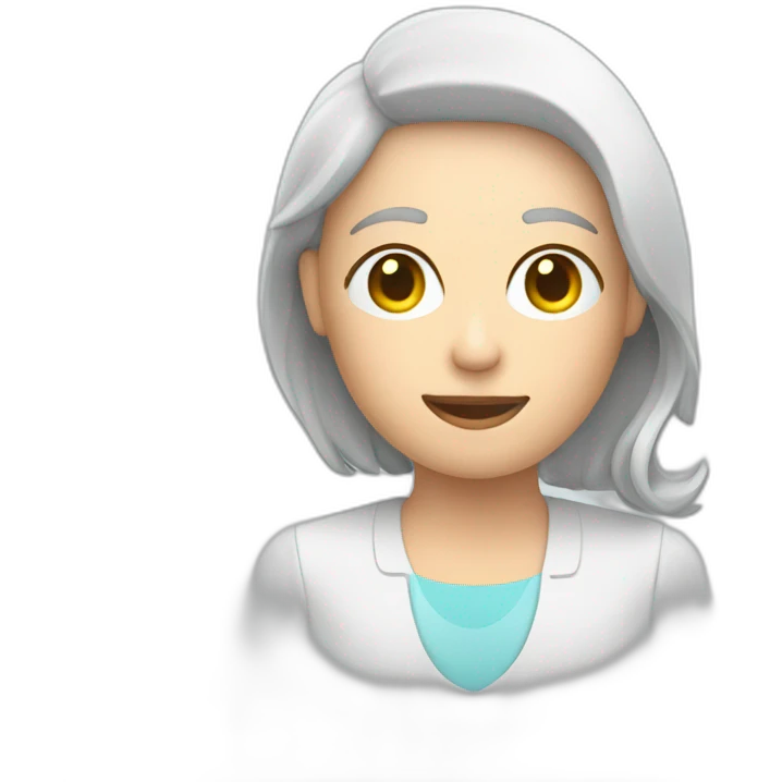 computer display with therapist video call emoji