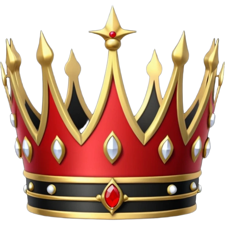 red and black gothic death crown emoji