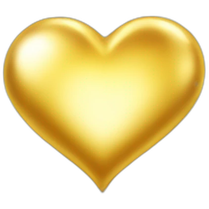 Golden heart with shine Effect emoji