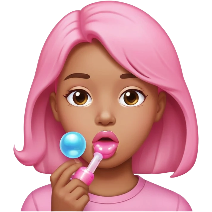 face blowing bubble gum emoji
