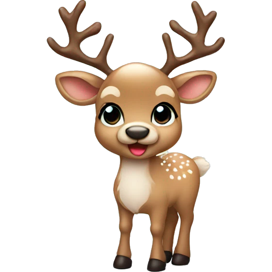baby reindeer with bows emoji