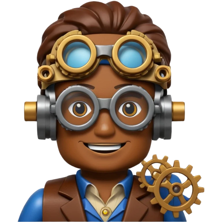 Steampunk Inventor lego emoji