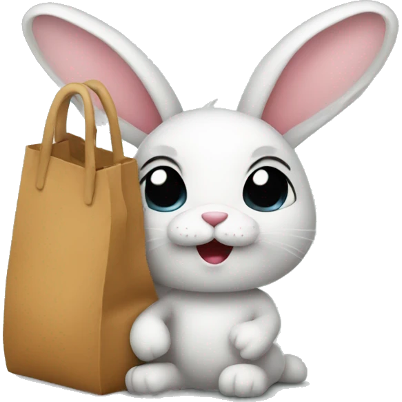 rabbit carry bag emoji