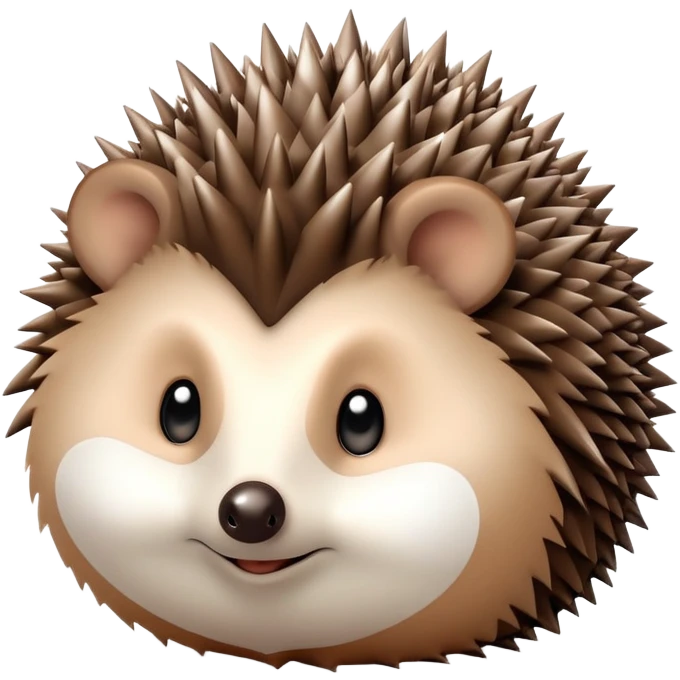 Hedgehog with white heart emoji