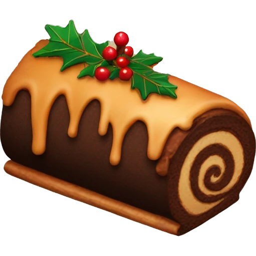 Yule log cake emoji