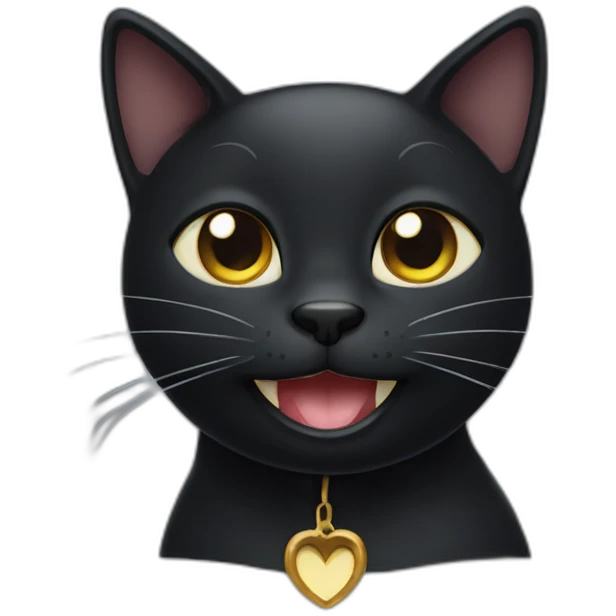 happy black cat emoji