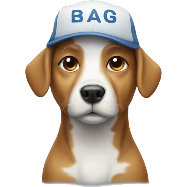 Dog wearing cap emoji