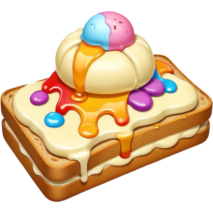 ice cream on bread emoji