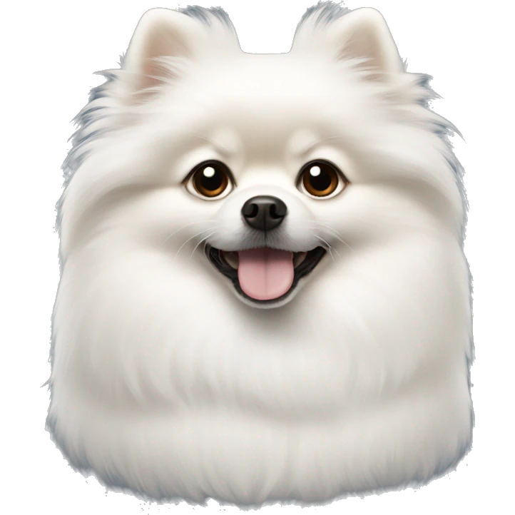 White Pomeranian  emoji