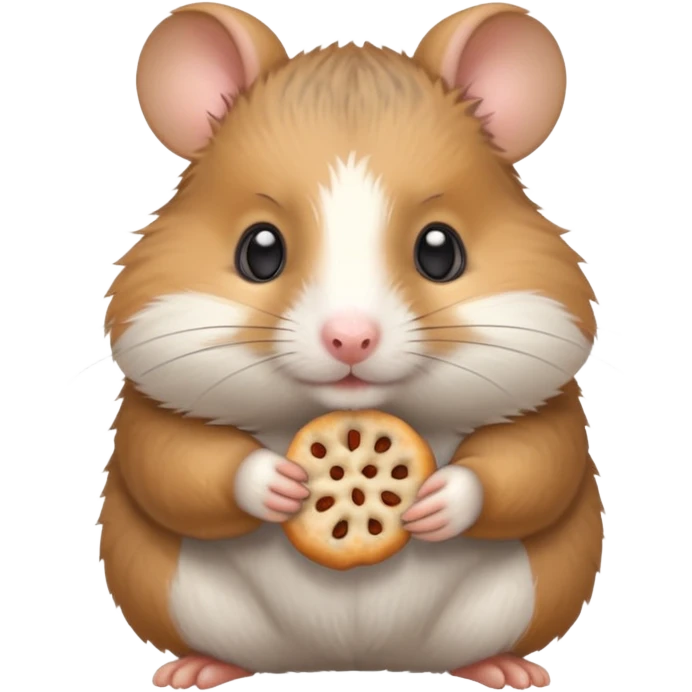 gry hamster with snack emoji