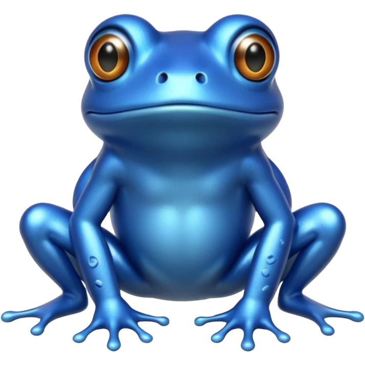 bionic blue frog emoji