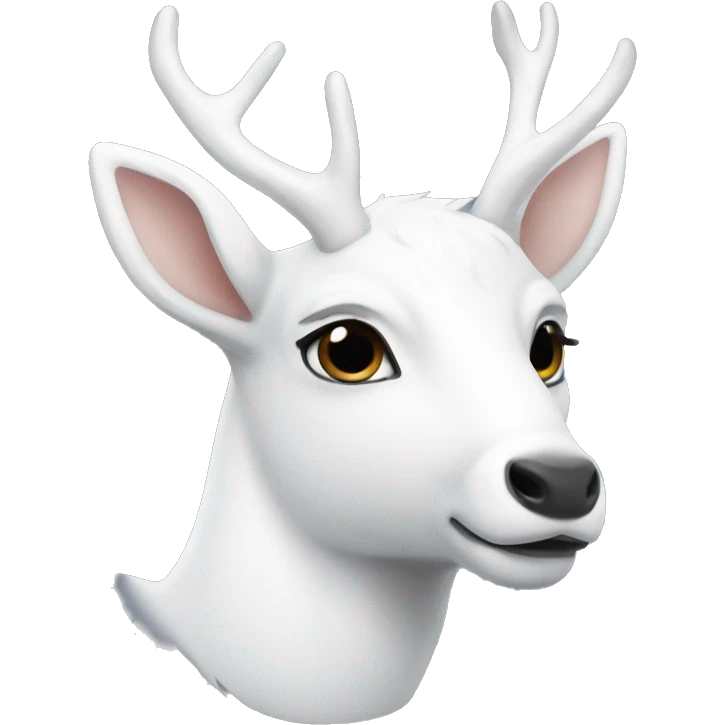 all white deer emoji