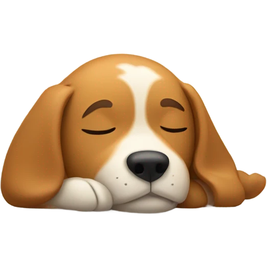 Dog sleeping emoji