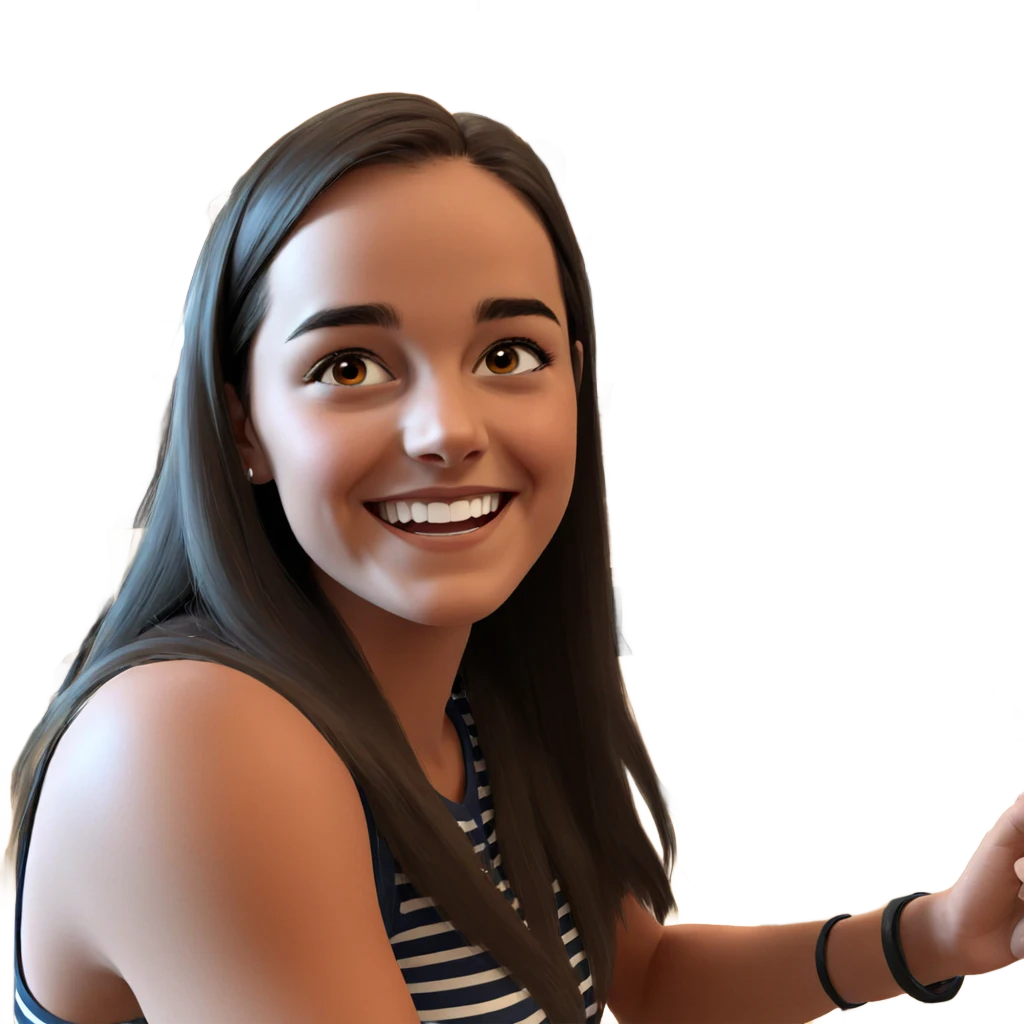 smiling girl in restaurant emoji