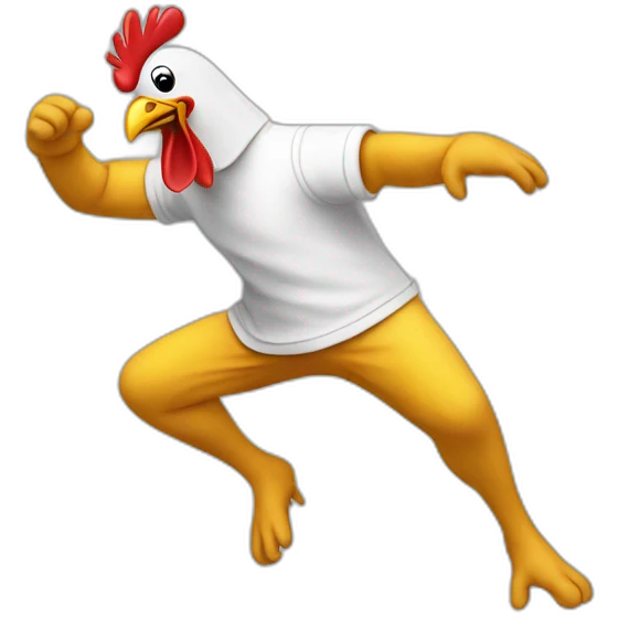 Chicken roasted dancing with t shirt pb emoji