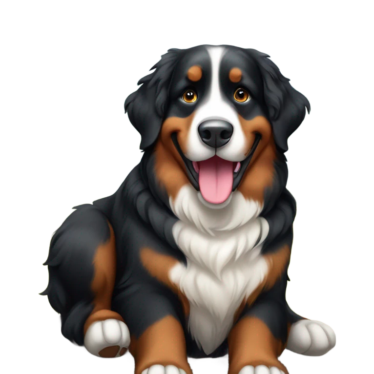 Bernese smiling outside emoji