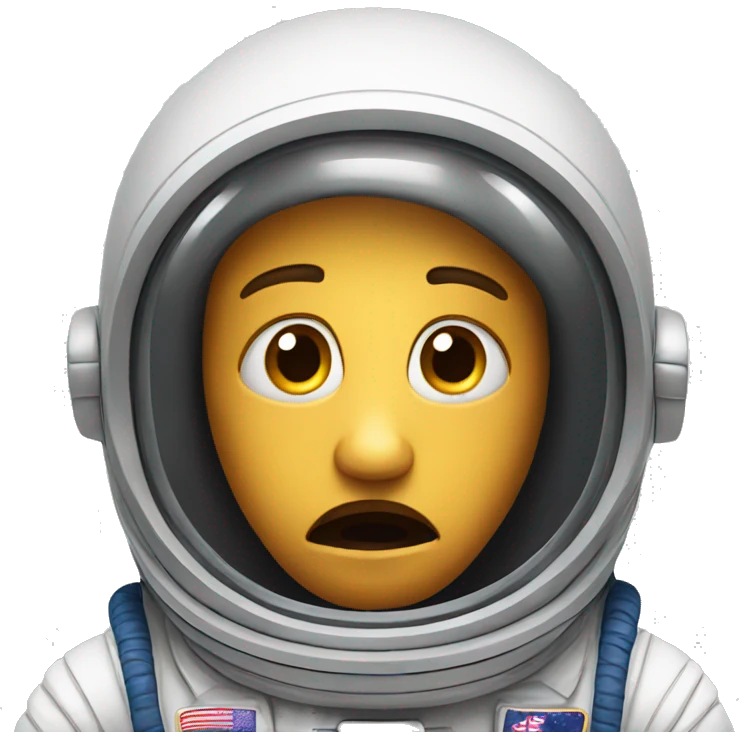 Scared astronaut  emoji