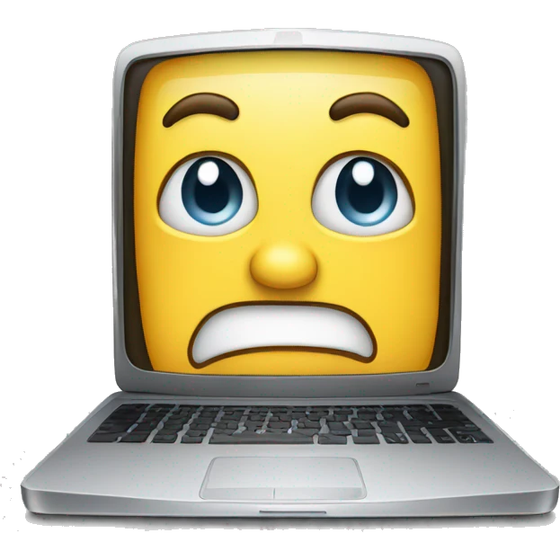 Laptop met grafiek op emoji