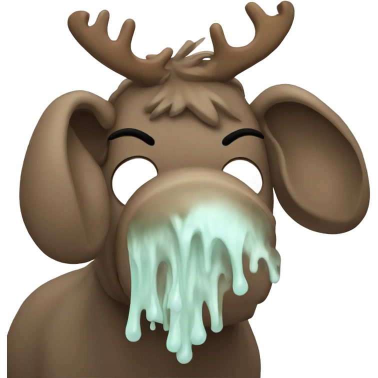 Vomiting moose emoji