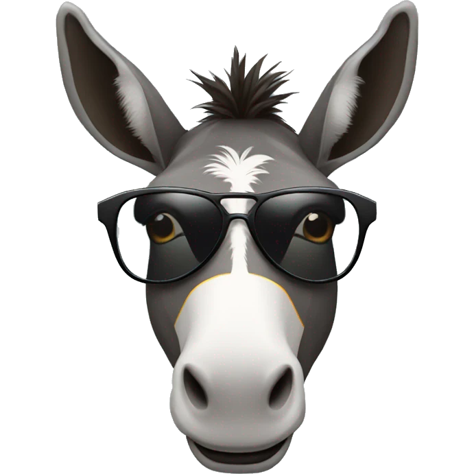 donkey wearing sunglasses emoji
